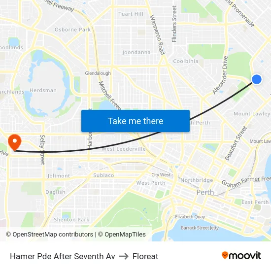 Hamer Pde After Seventh Av to Floreat map