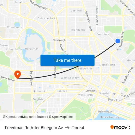 Freedman Rd After Bluegum Av to Floreat map