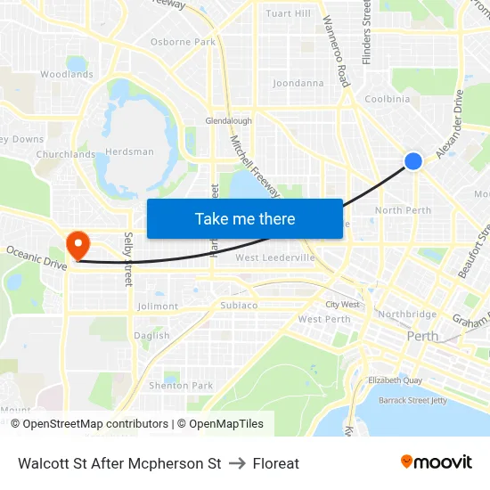 Walcott St After Mcpherson St to Floreat map