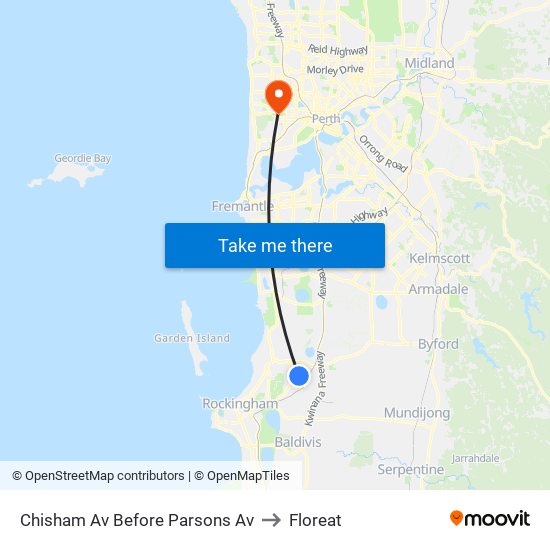 Chisham Av Before Parsons Av to Floreat map
