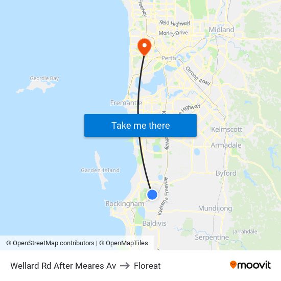 Wellard Rd After Meares Av to Floreat map
