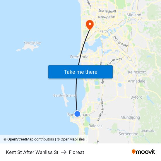 Kent St After Wanliss St to Floreat map