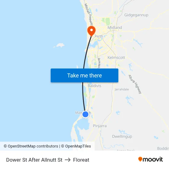 Dower St After Allnutt St to Floreat map