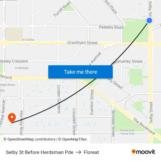 Selby St Before Herdsman Pde to Floreat map