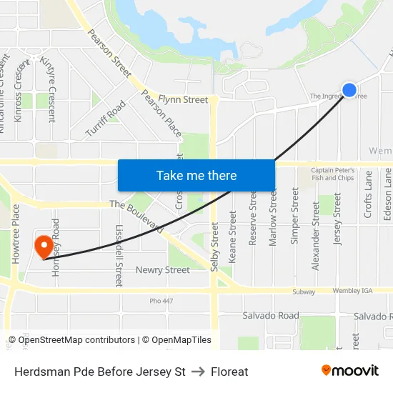 Herdsman Pde Before Jersey St to Floreat map