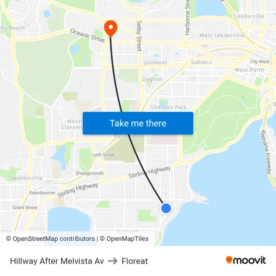 Hillway   After Melvista Av to Floreat map