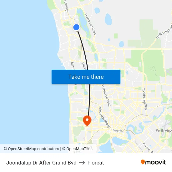 Joondalup Dr After Grand Bvd to Floreat map