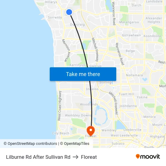 Lilburne Rd After Sullivan Rd to Floreat map