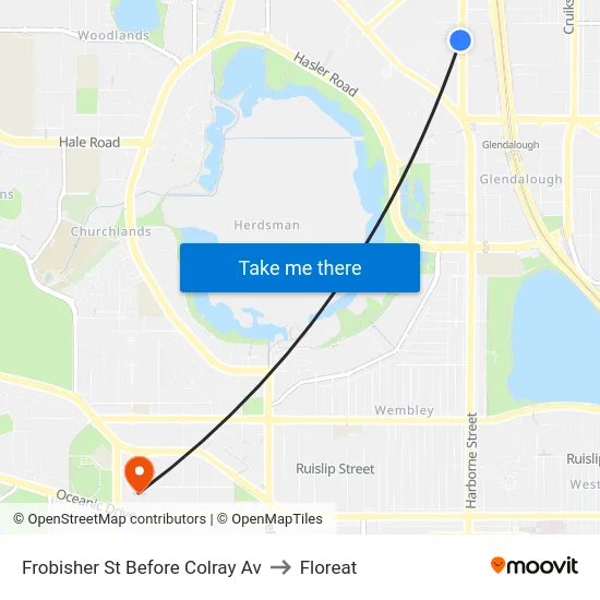 Frobisher St Before Colray Av to Floreat map