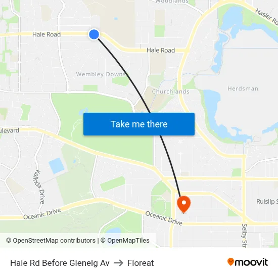 Hale Rd Before Glenelg Av to Floreat map