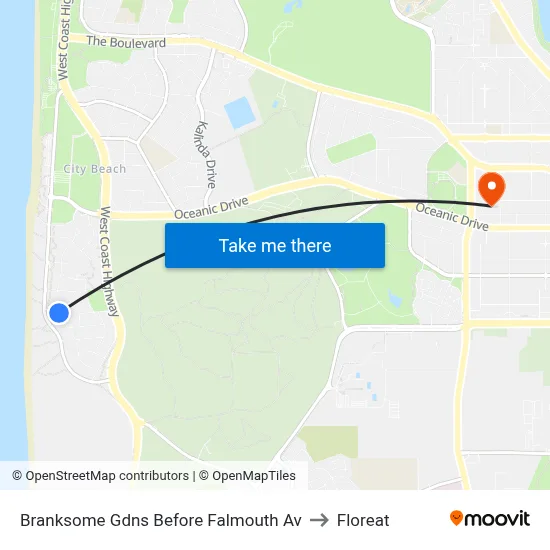 Branksome Gdns Before Falmouth Av to Floreat map