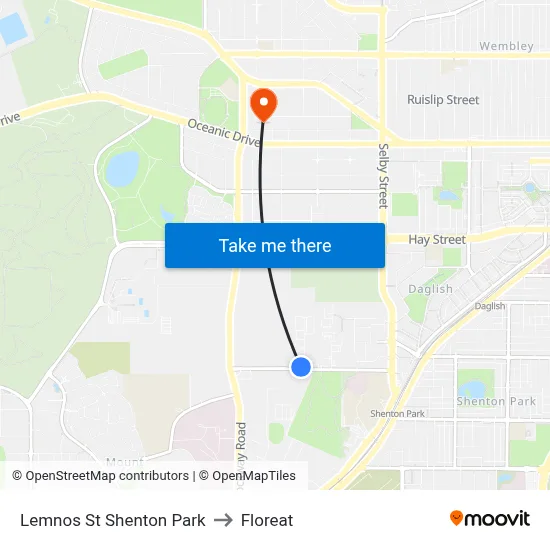Lemnos St Shenton Park to Floreat map