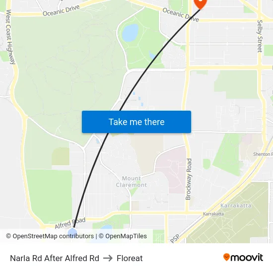 Narla Rd After Alfred Rd to Floreat map