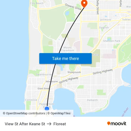 View St After Keane St to Floreat map