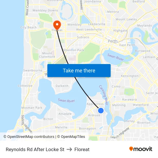 Reynolds Rd After Locke St to Floreat map