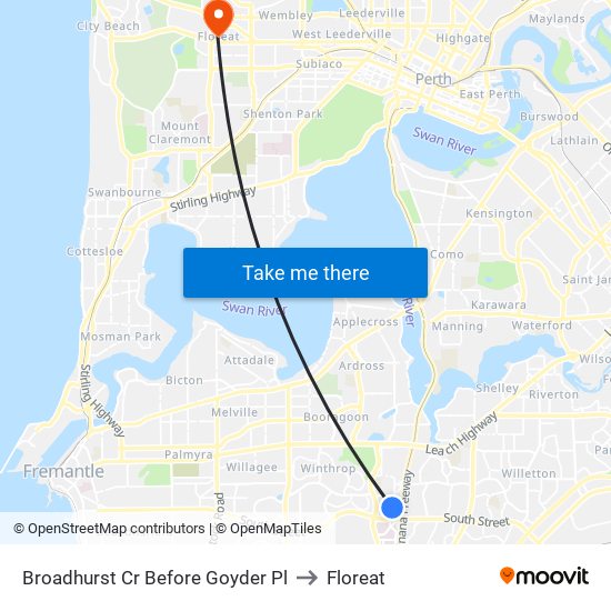 Broadhurst Cr Before Goyder Pl to Floreat map