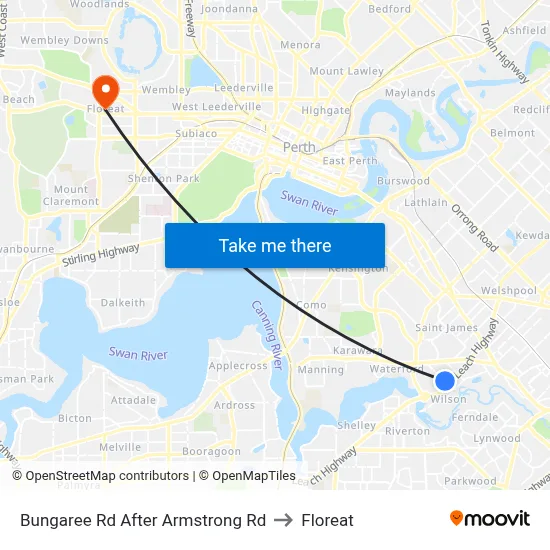 Bungaree Rd After Armstrong Rd to Floreat map