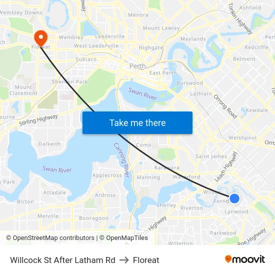 Willcock St After Latham Rd to Floreat map