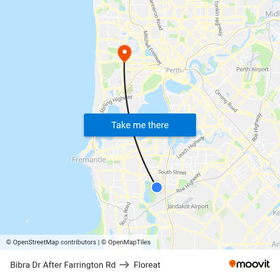 Bibra Dr After Farrington Rd to Floreat map