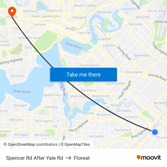Spencer Rd After Yale Rd to Floreat map