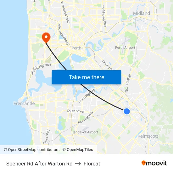 Spencer Rd After Warton Rd to Floreat map