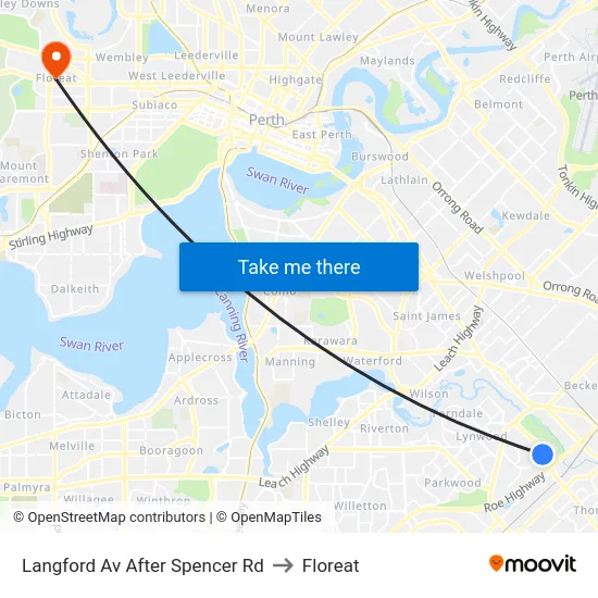 Langford Av After Spencer Rd to Floreat map