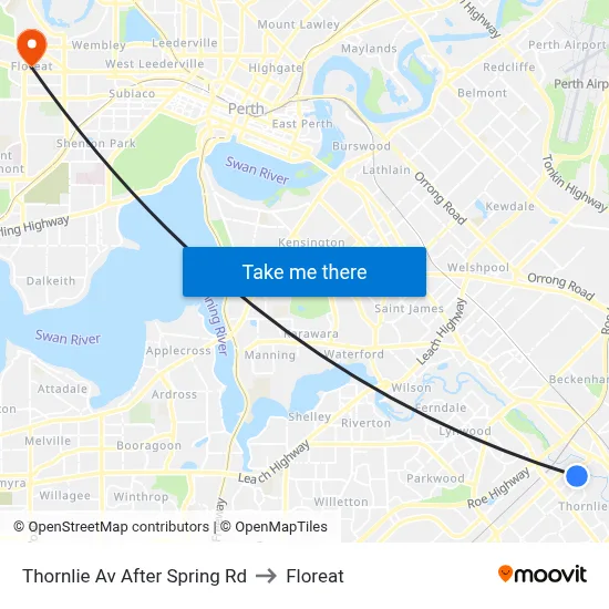 Thornlie Av After Spring Rd to Floreat map