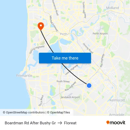 Boardman Rd After Bushy Gr to Floreat map