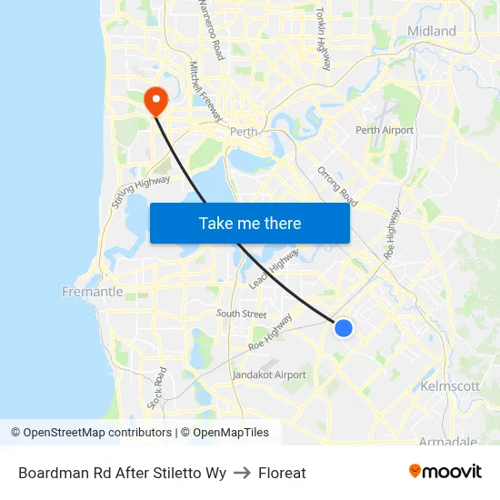 Boardman Rd After Stiletto Wy to Floreat map