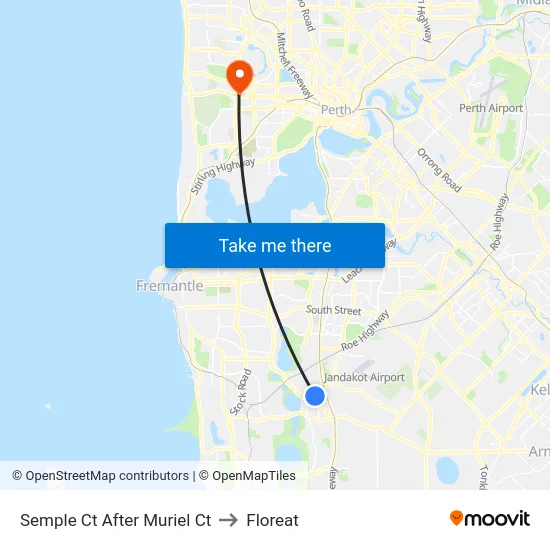 Semple Ct After Muriel Ct to Floreat map