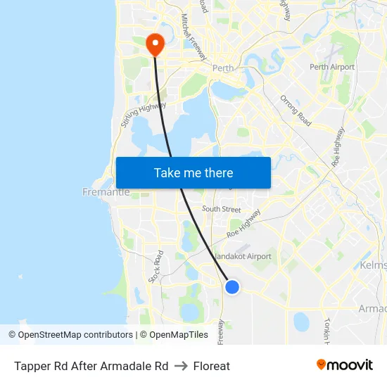Tapper Rd After Armadale Rd to Floreat map