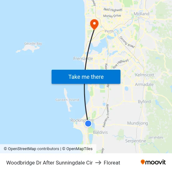 Woodbridge Dr After Sunningdale Cir to Floreat map