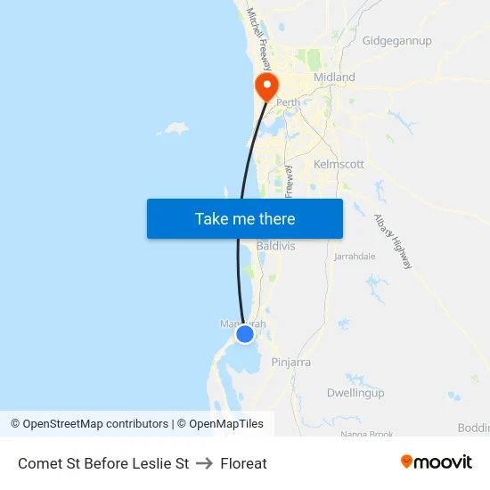 Comet St Before Leslie St to Floreat map