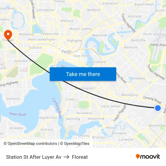 Station St After Luyer Av to Floreat map