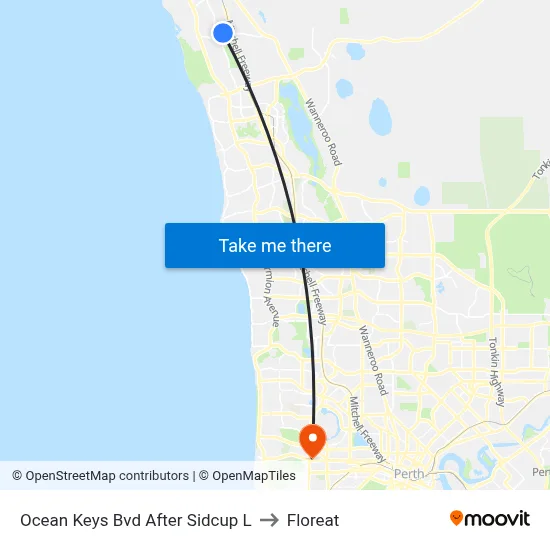 Ocean Keys Bvd After Sidcup L to Floreat map