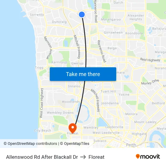 Allenswood Rd After Blackall Dr to Floreat map