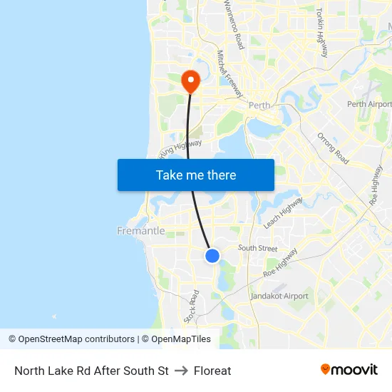 North Lake Rd After South St to Floreat map