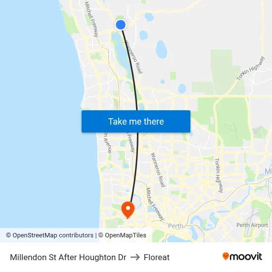 Millendon St After Houghton Dr to Floreat map
