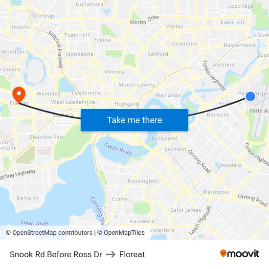 Snook Rd Before Ross Dr to Floreat map