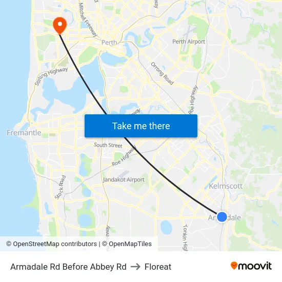 Armadale Rd Before Abbey Rd to Floreat map