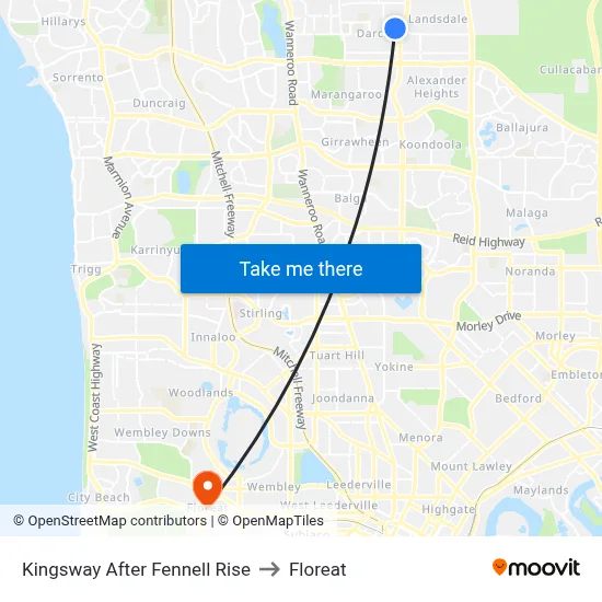 Kingsway   After Fennell Rise to Floreat map