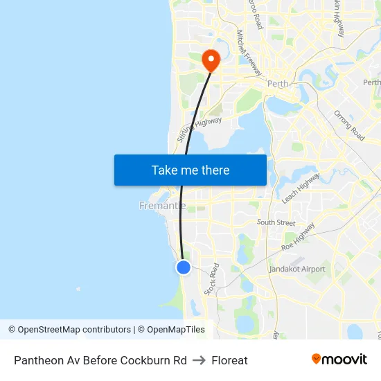 Pantheon Av Before Cockburn Rd to Floreat map