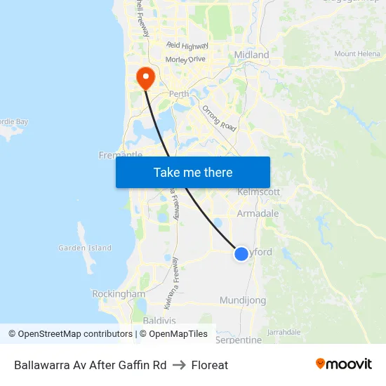 Ballawarra Av After Gaffin Rd to Floreat map