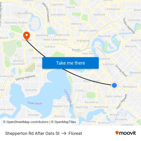 Shepperton Rd After Oats St to Floreat map