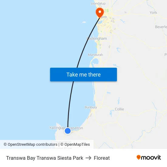 Transwa Bay Transwa Siesta Park to Floreat map