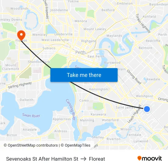 Sevenoaks St After Hamilton St to Floreat map