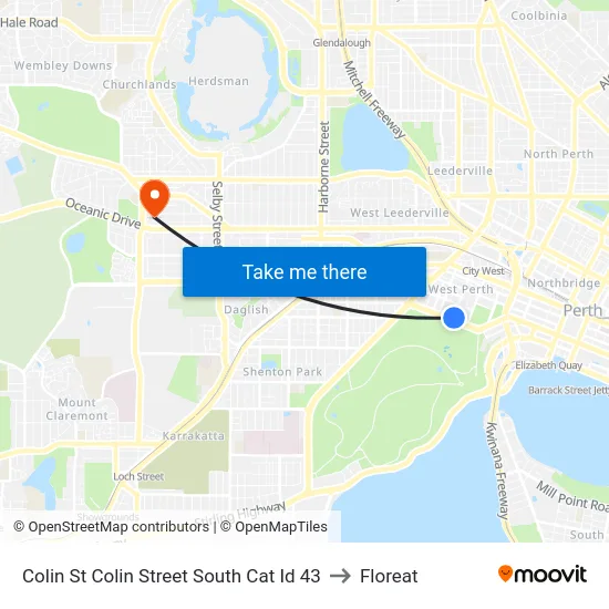 Colin St Colin Street South Cat Id 43 to Floreat map