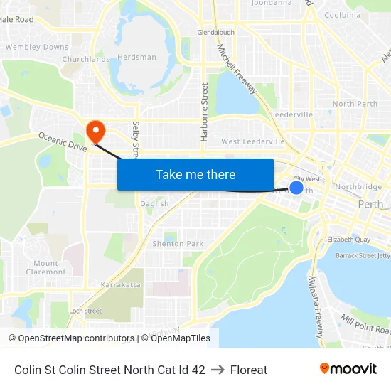 Colin St Colin Street North Cat Id 42 to Floreat map