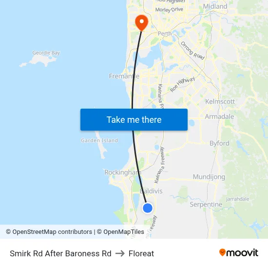 Smirk Rd After Baroness Rd to Floreat map