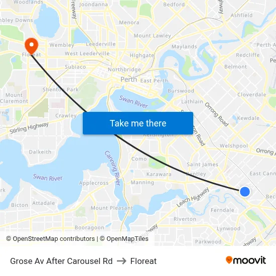Grose Av After Carousel Rd to Floreat map